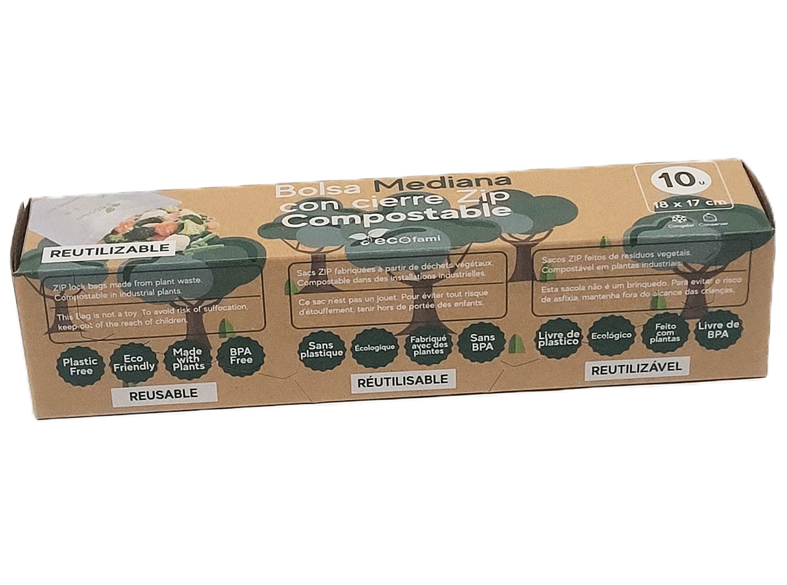 BOLSA ZIP REUTILIZABLE Y COMPOSTABLE - Imagen 4